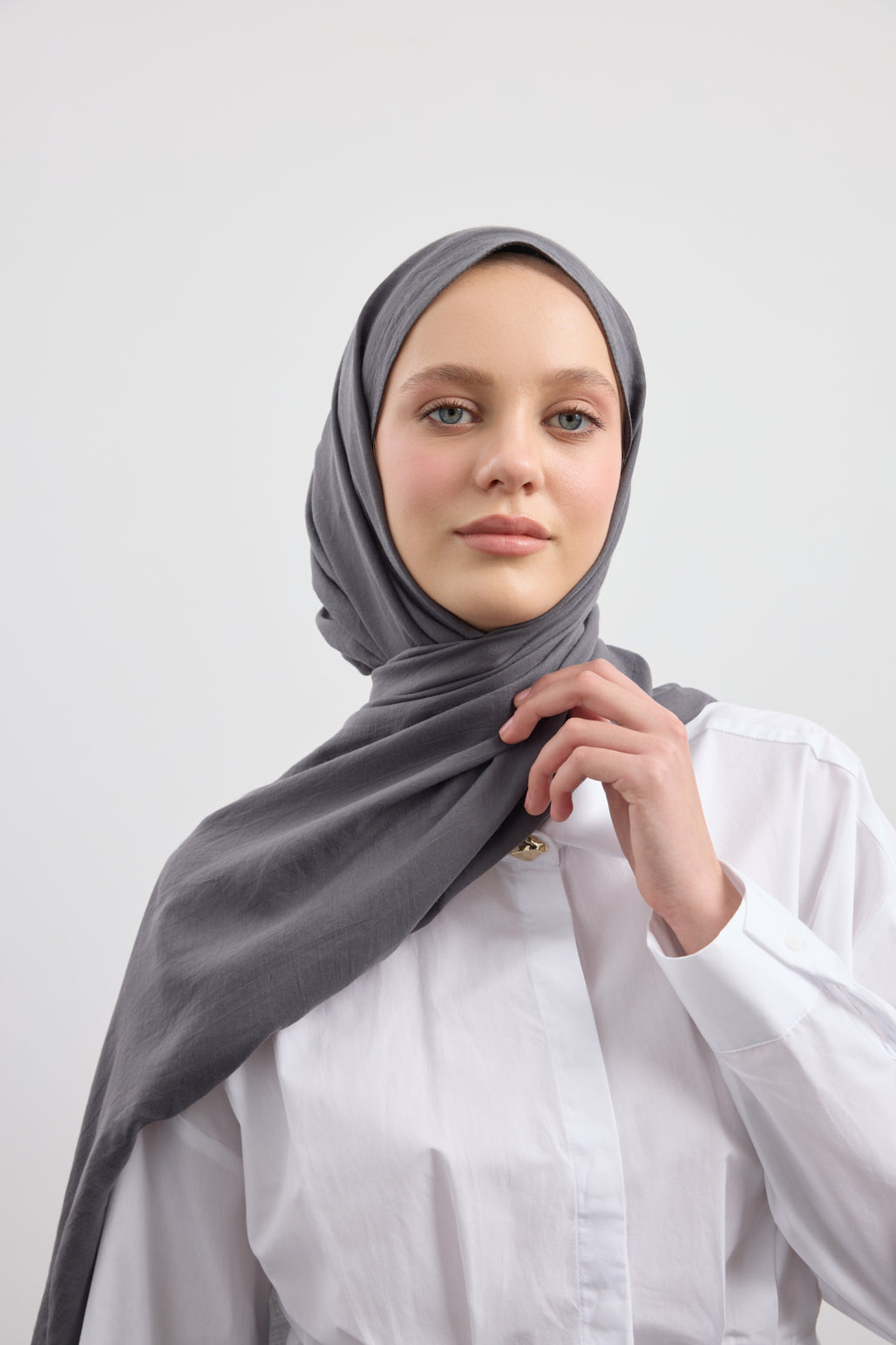 Organik Crash Şal Antrasit