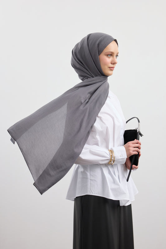 Organik Crash Şal Antrasit