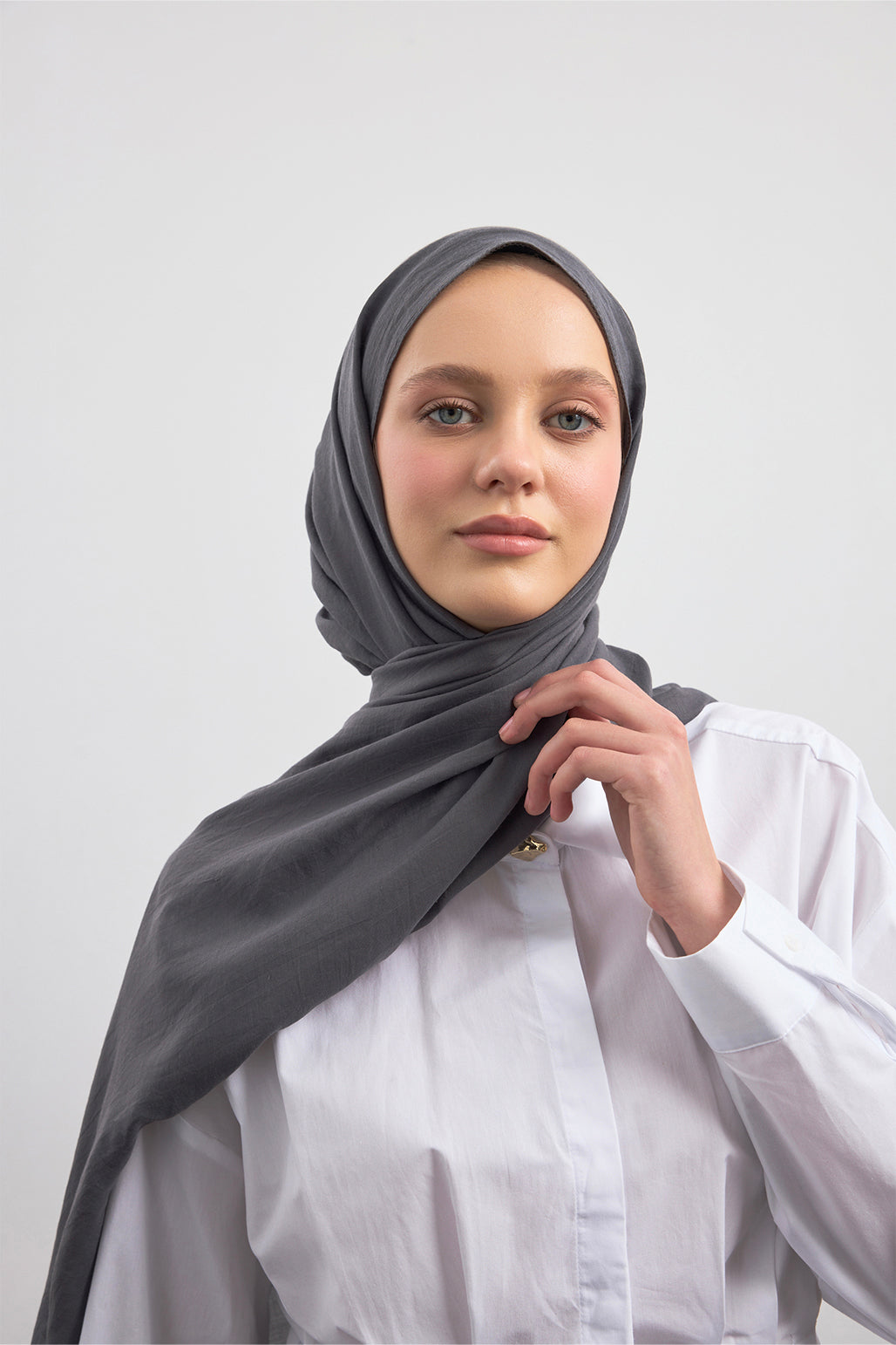 Organik Crash Şal Antrasit