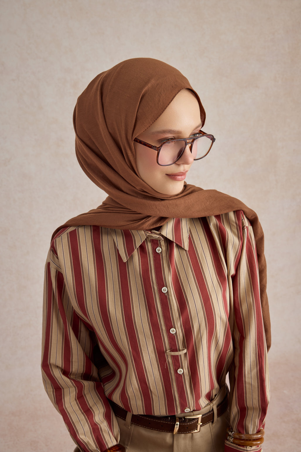 Organik Crash Şal Çikolata Kahve