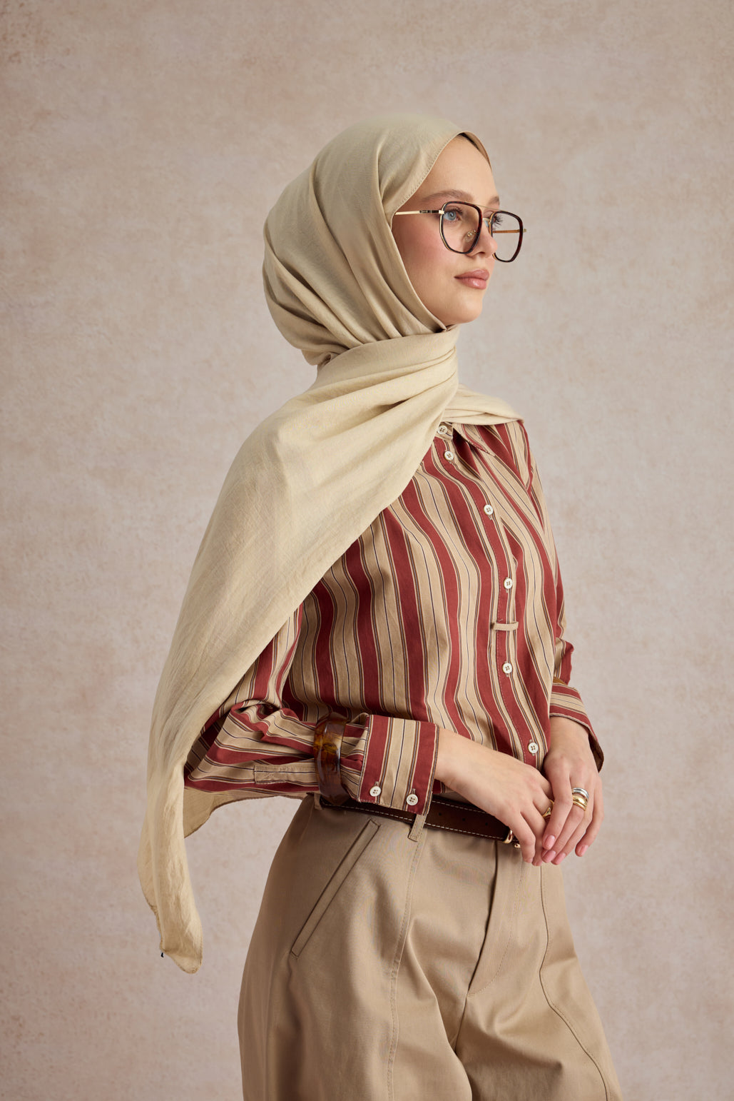 Organik Crash Şal Deve Tüyü