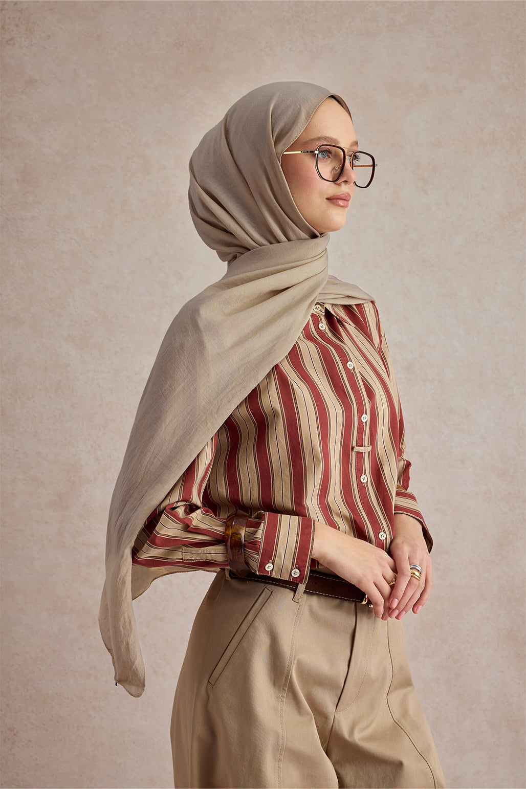 Organik Crash Şal Deve Tüyü