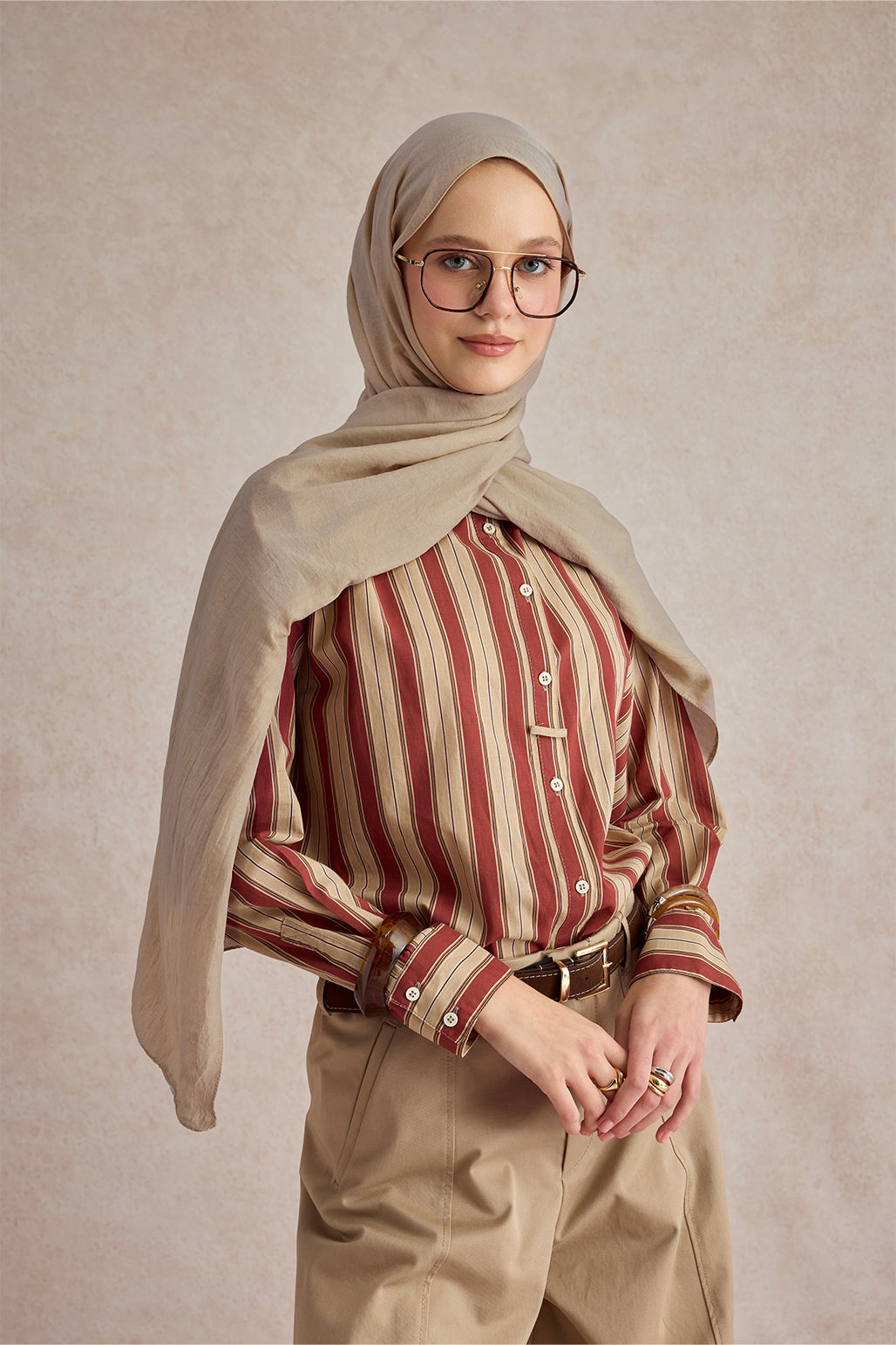 Organik Crash Şal Deve Tüyü