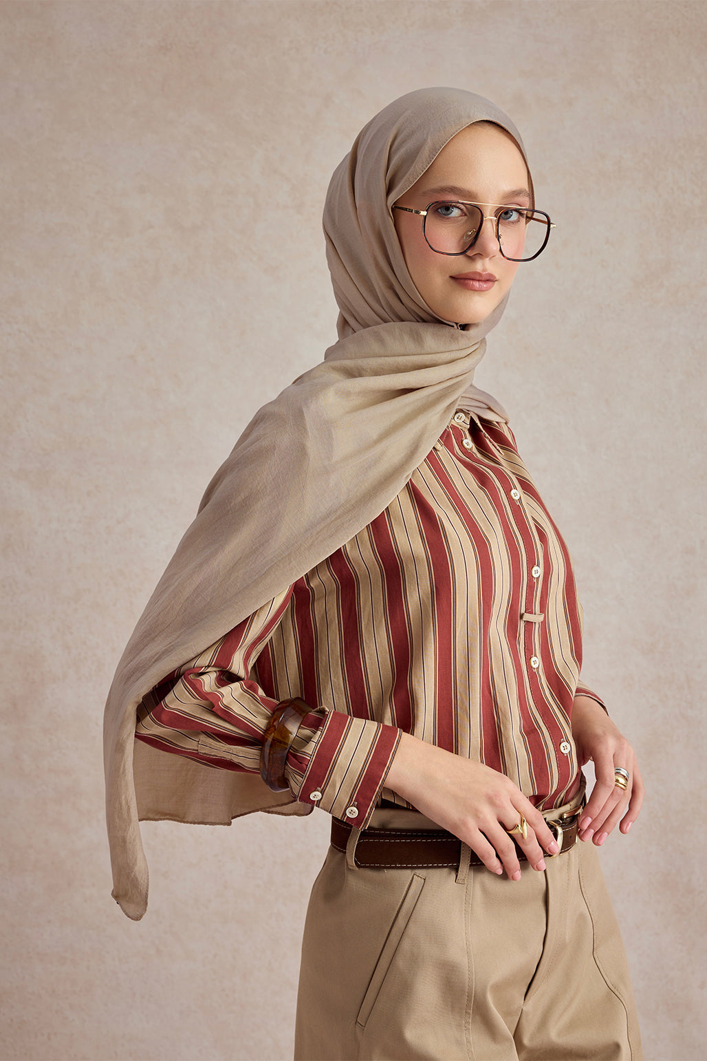 Organik Crash Şal Deve Tüyü