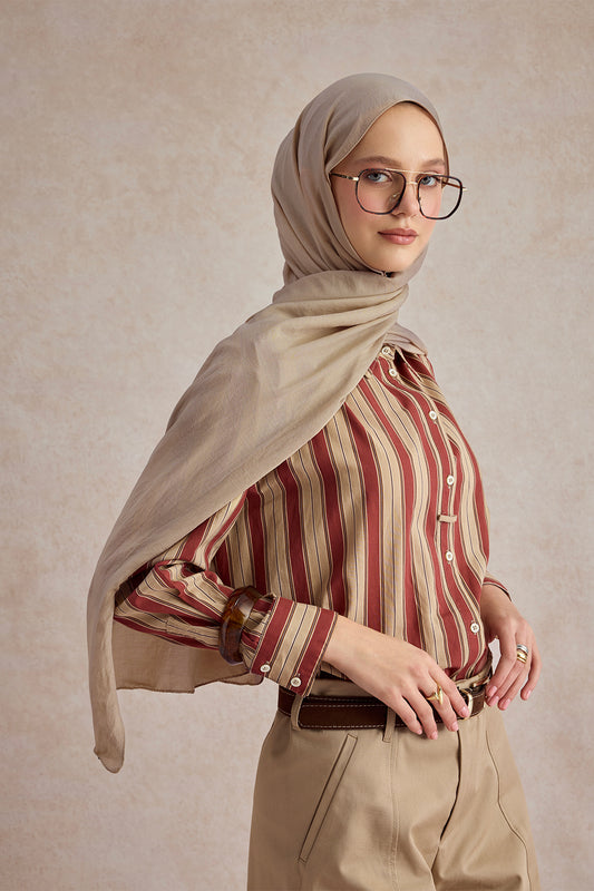 Organik Crash Şal Deve Tüyü