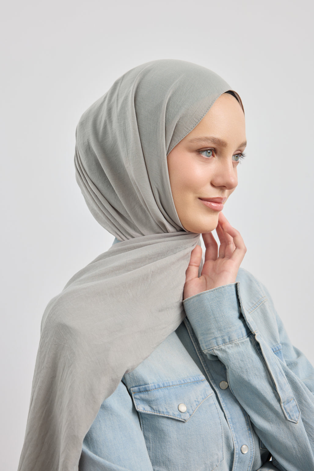 Organik Crash Şal Gri