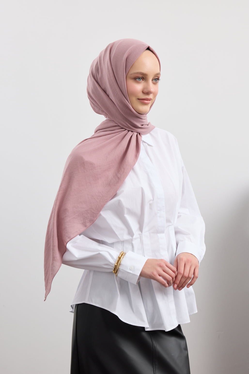 Organik Crash Şal Gül Kurusu