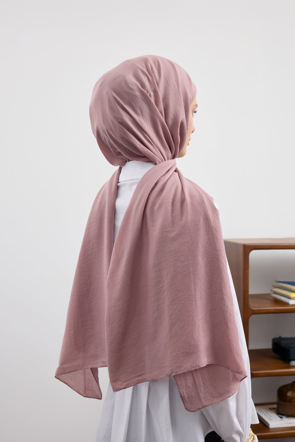 Organik Crash Şal Gül Kurusu