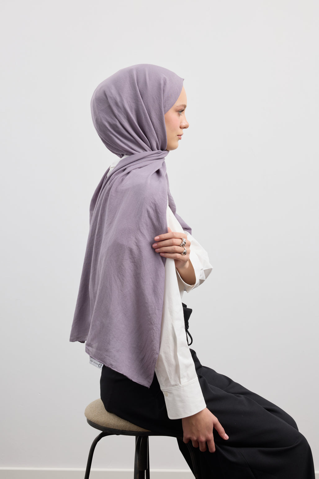 Organik Crash Şal Lavanta