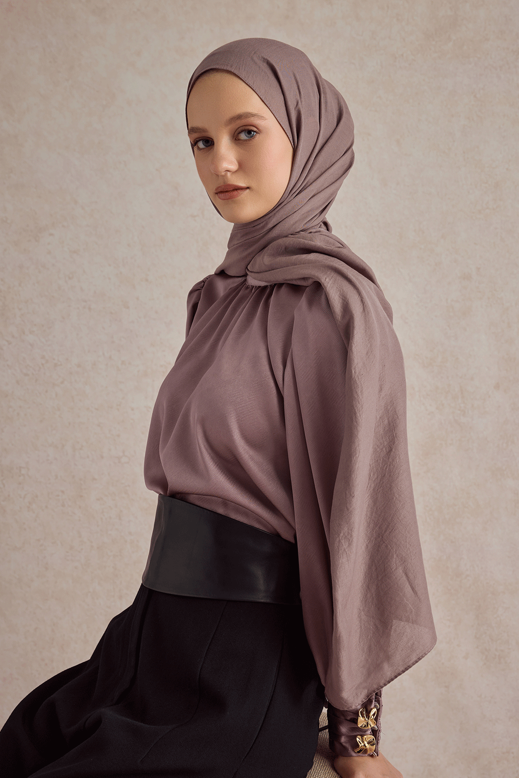 Organik Crash Şal Mürdüm Eriği