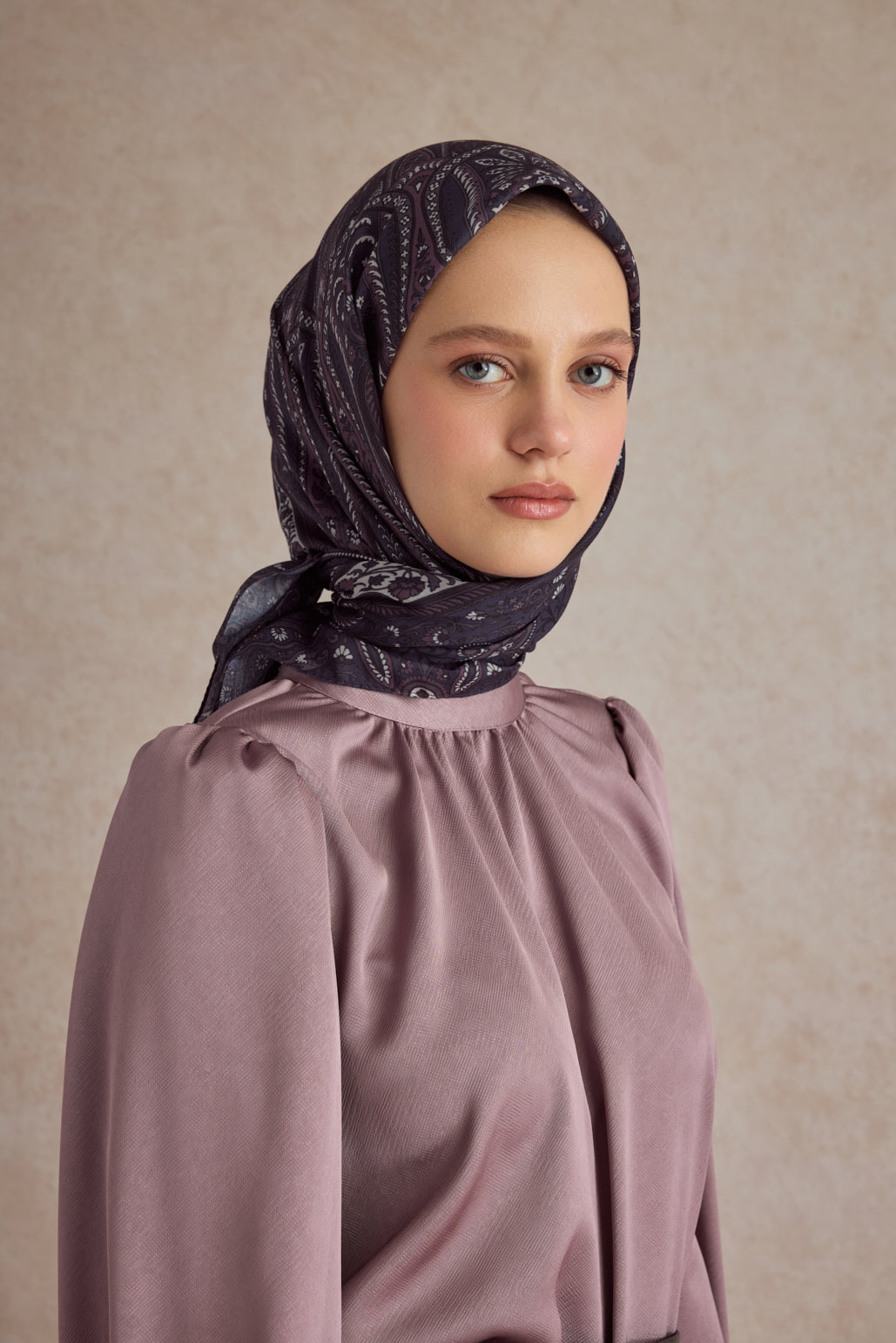 Pamuk Eşarp Bloom Mürdüm