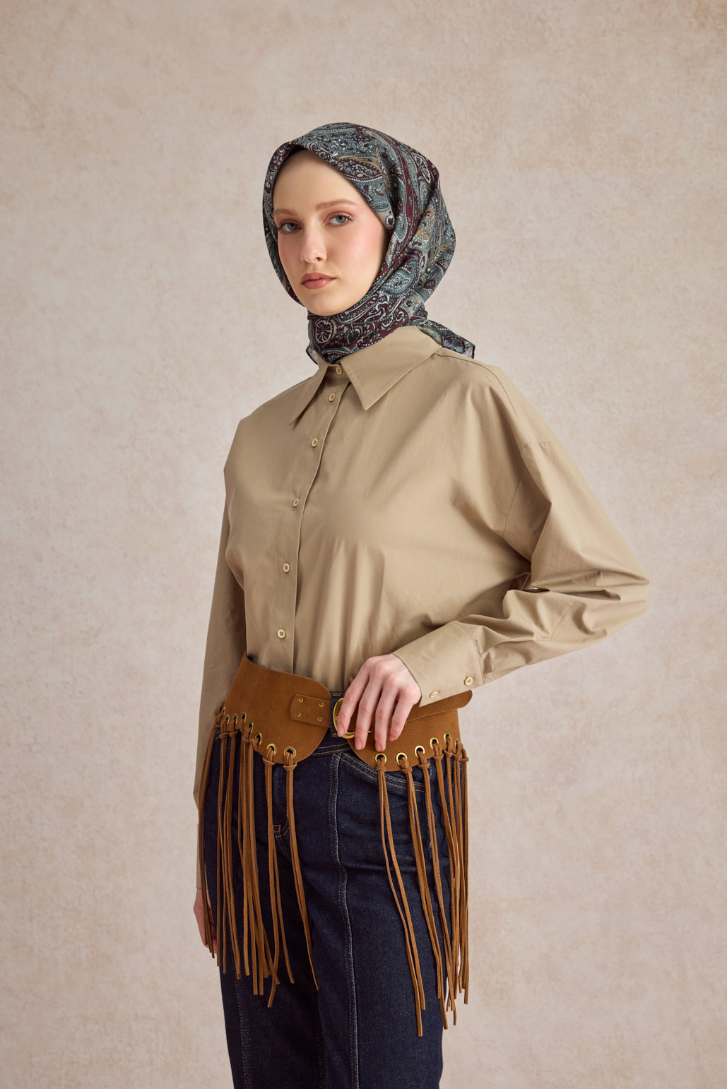 Pamuk Eşarp Garden Bordo