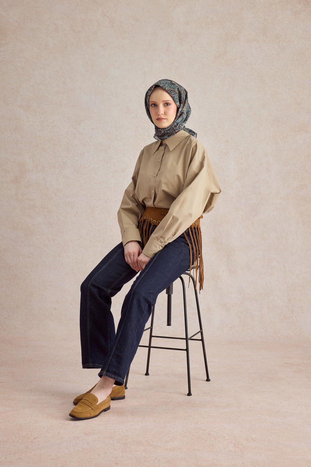 Pamuk Eşarp Garden Bordo