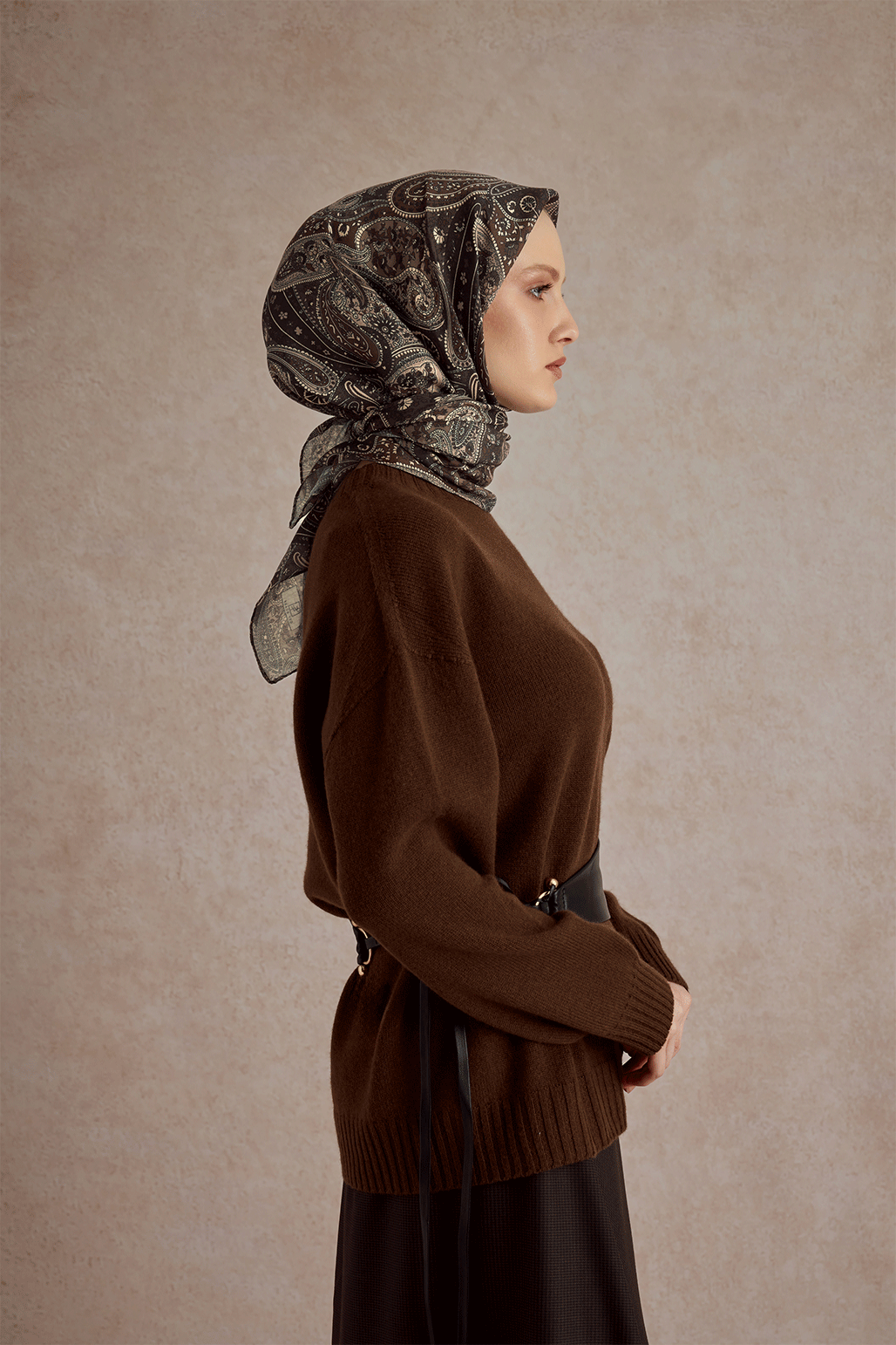 Pamuk Eşarp Garden Kahve