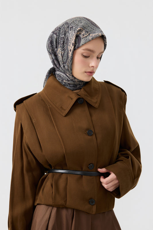 Pamuk Eşarp Garden Küf Yeşili