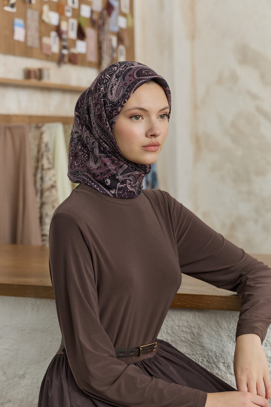 Pamuk Eşarp Garden Mürdüm Eriği