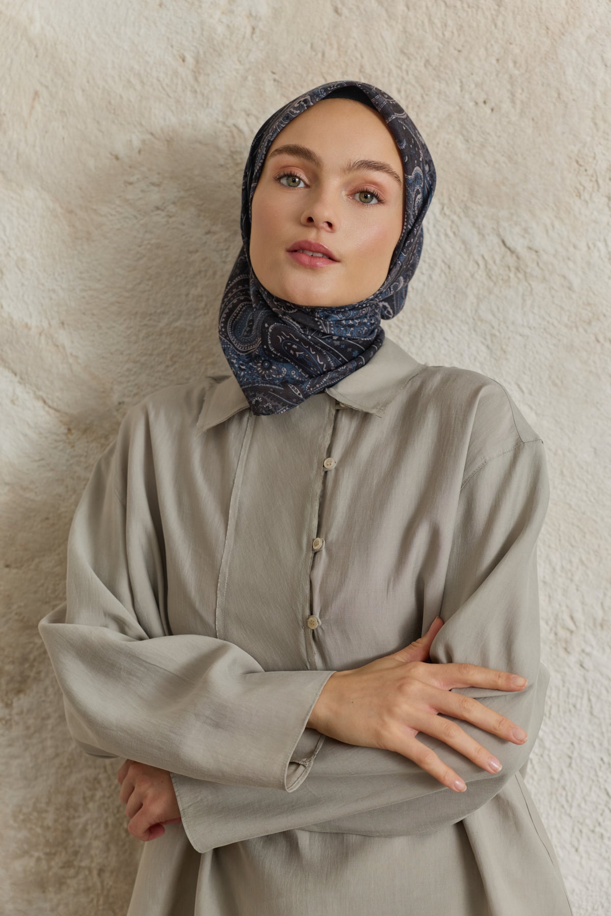 Pamuk Eşarp Garden Siyah