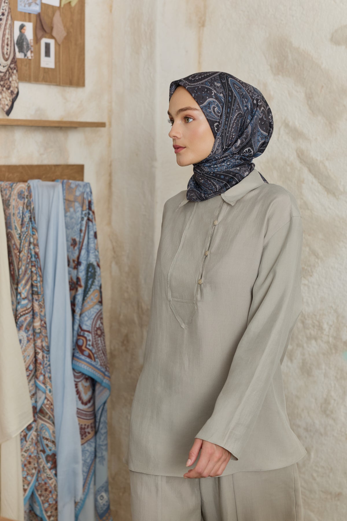 Pamuk Eşarp Garden Siyah