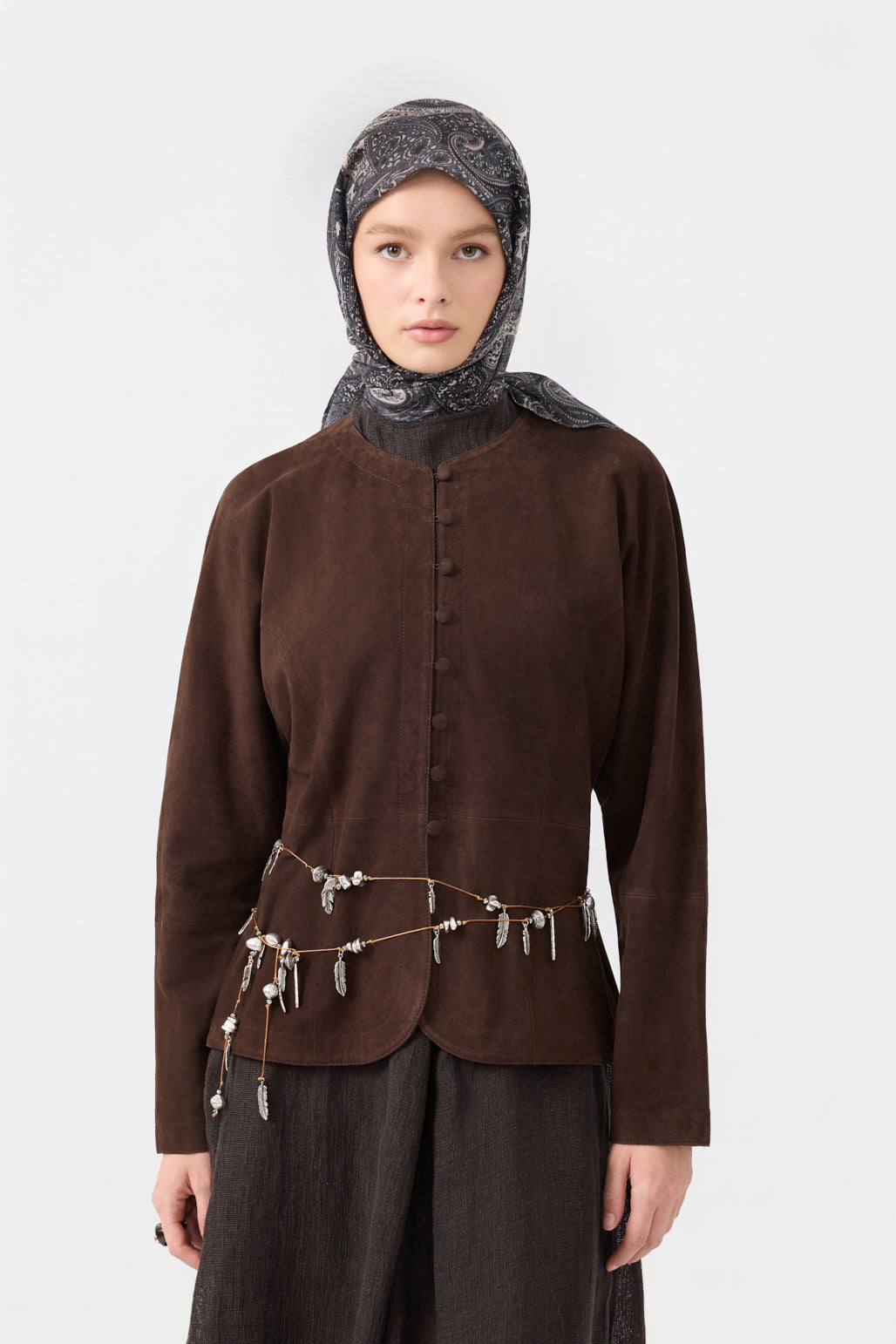 Pamuk Eşarp Garden Soft Kahve