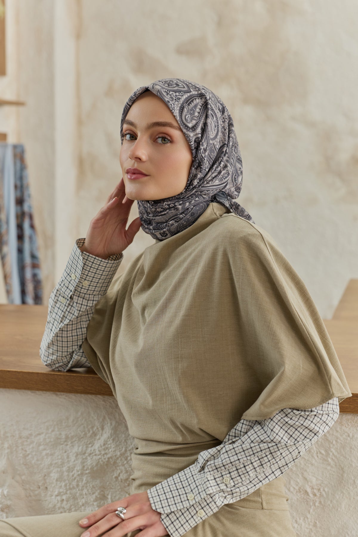 Pamuk Eşarp Magic Gümüş