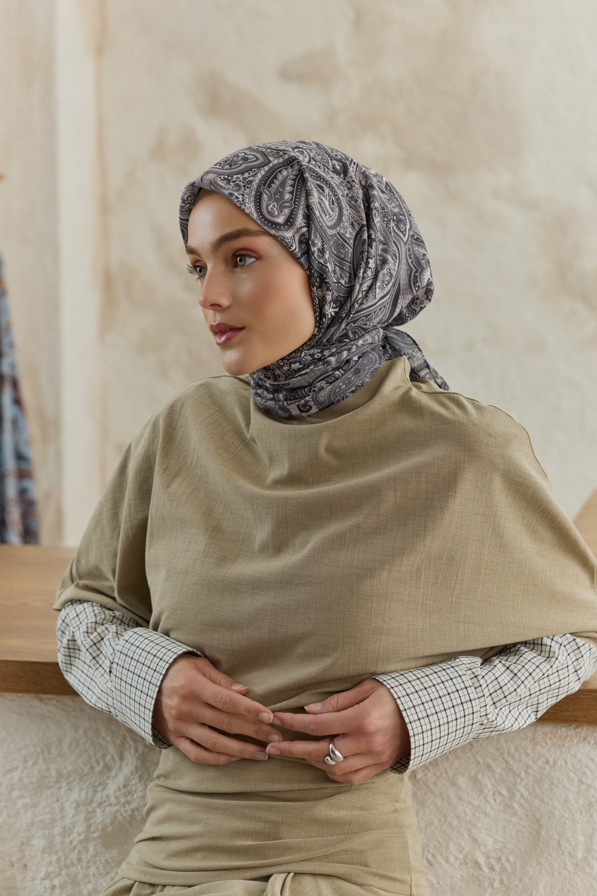 Pamuk Eşarp Magic Gümüş