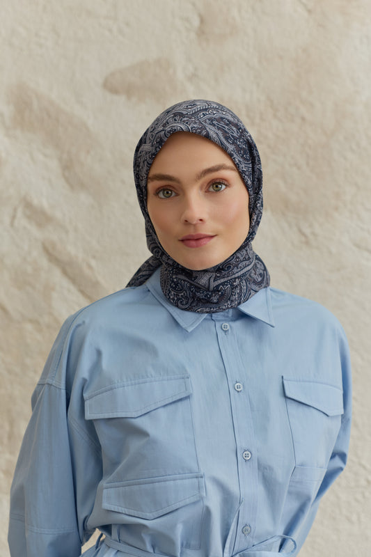 Pamuk Eşarp Magic Lacivert