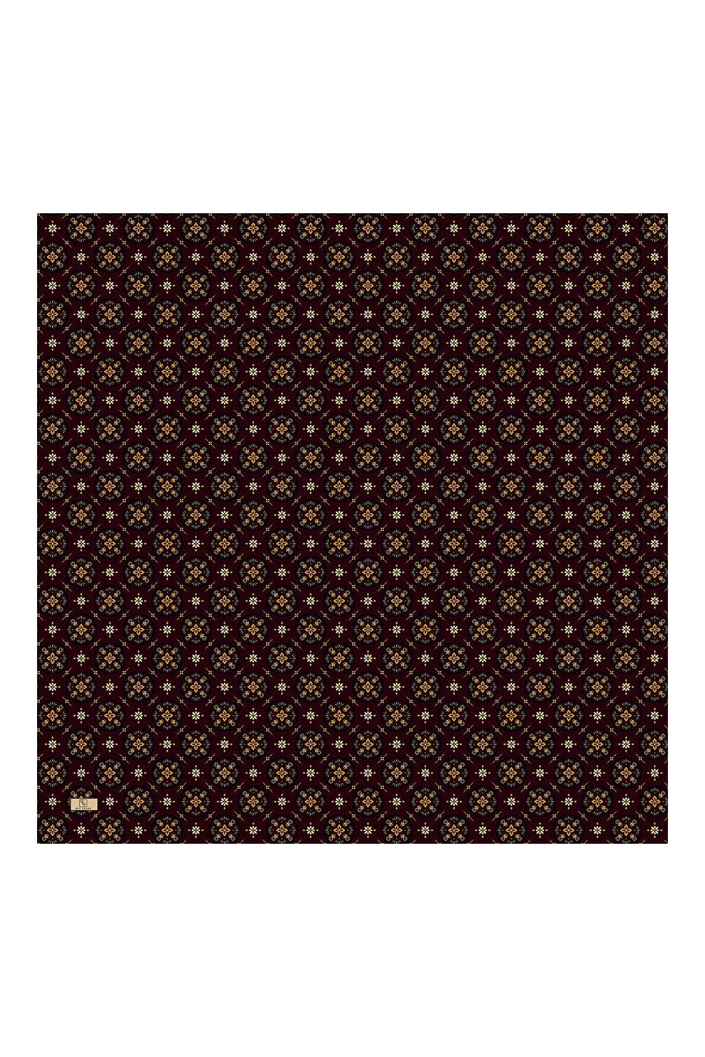 Pamuk Eşarp Medallion Bordo