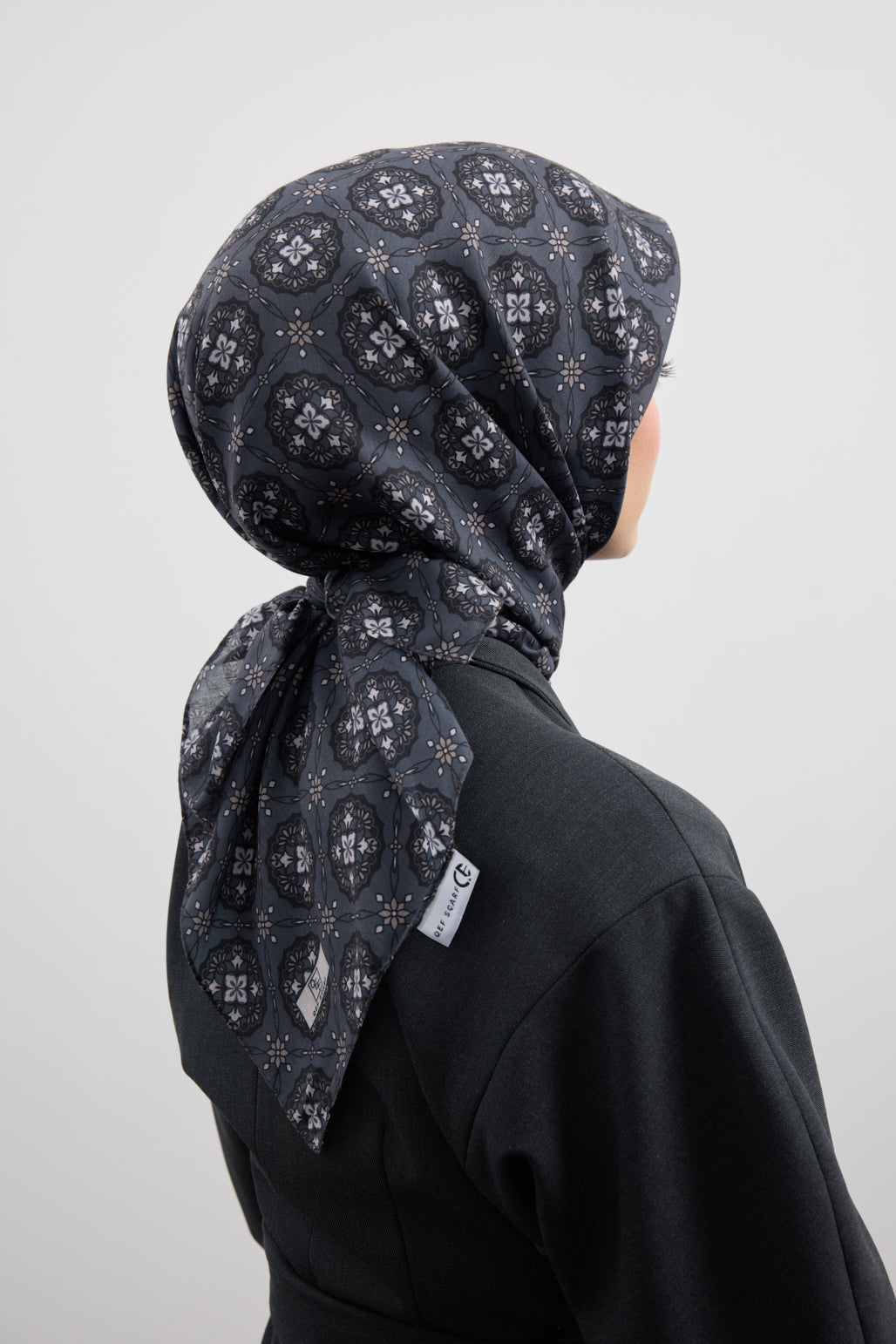 Pamuk Eşarp Medallion Füme