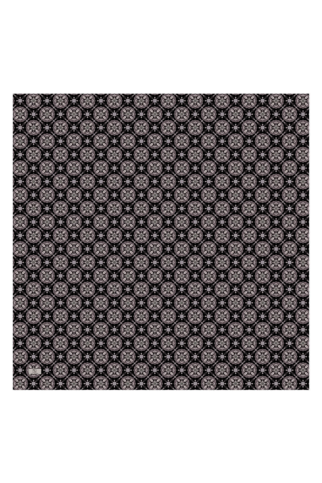 Pamuk Eşarp Medallion Siyah