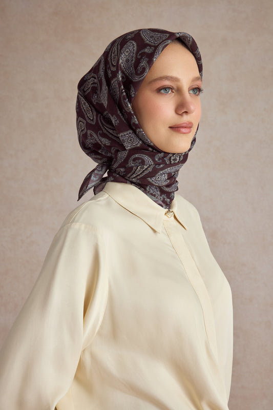 Pamuk Eşarp Timeless Bordo