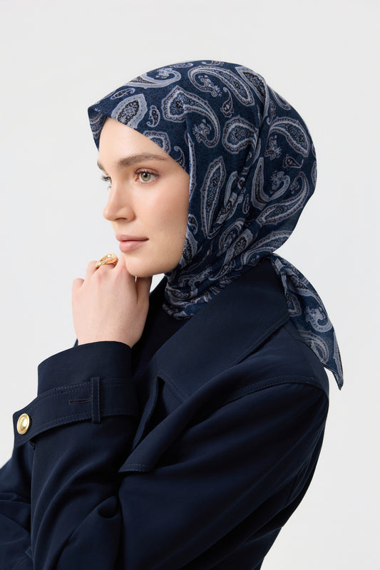 Pamuk Eşarp Timeless İndigo