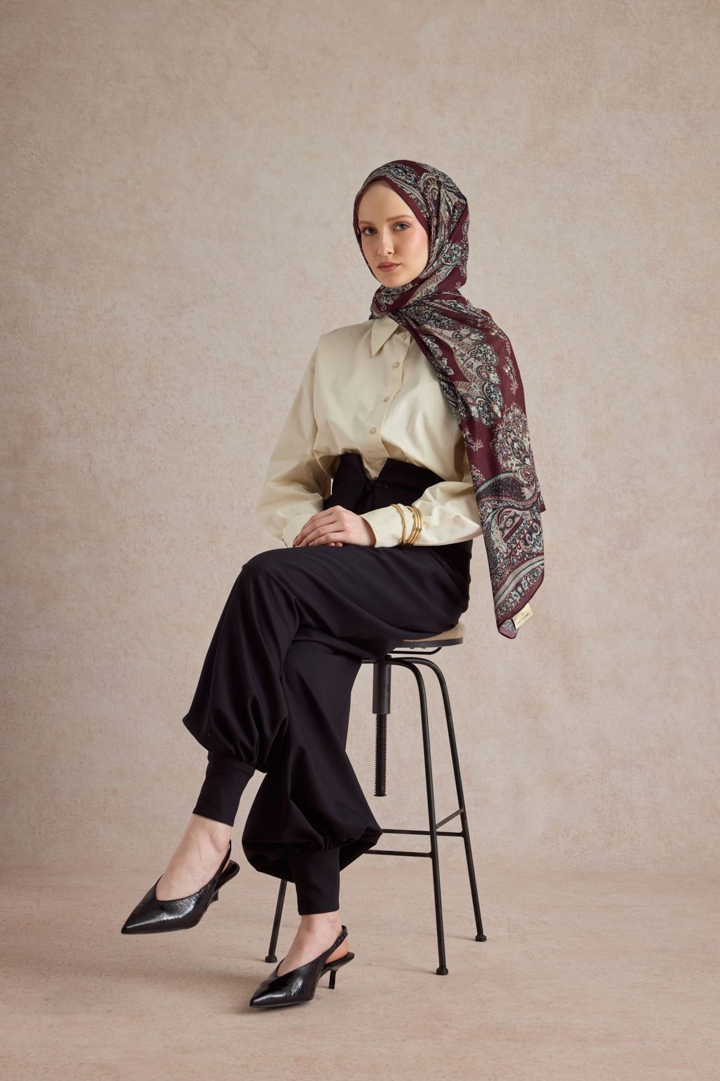 Pamuk Şal Flow Bordo