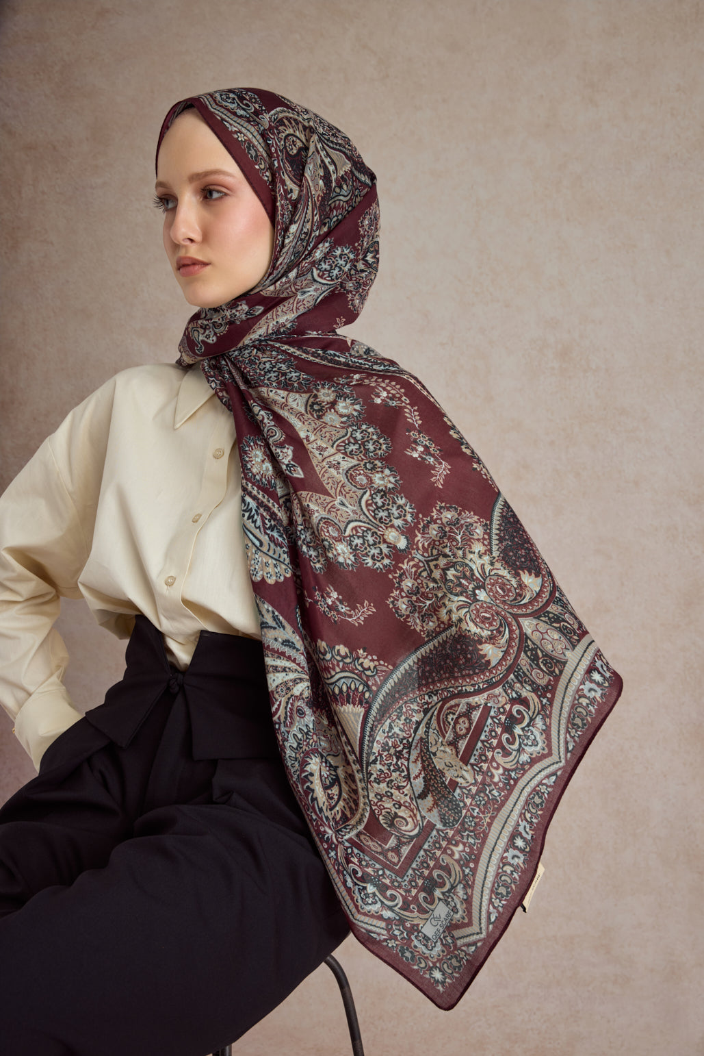 Pamuk Şal Flow Bordo