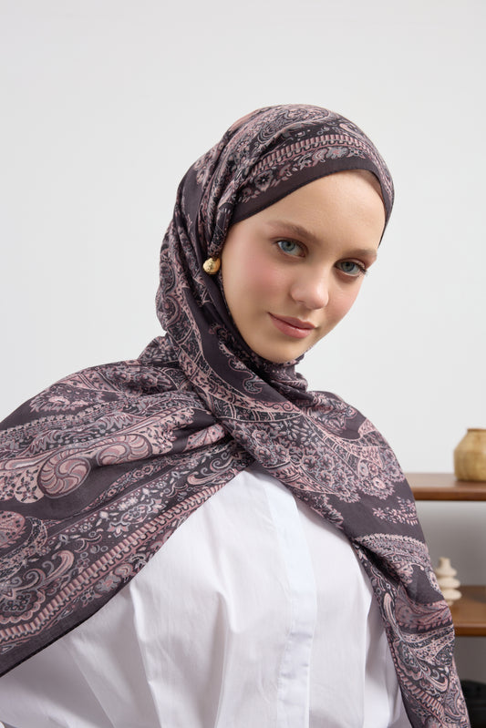 Pamuk Şal Flow Mürdüm Eriği