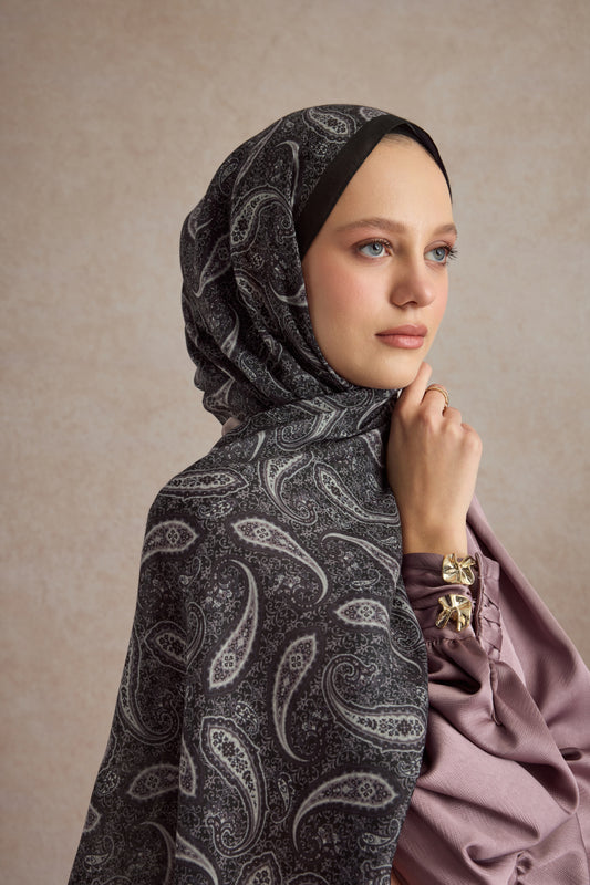 Pamuk Şal Lune Mürdüm Eriği