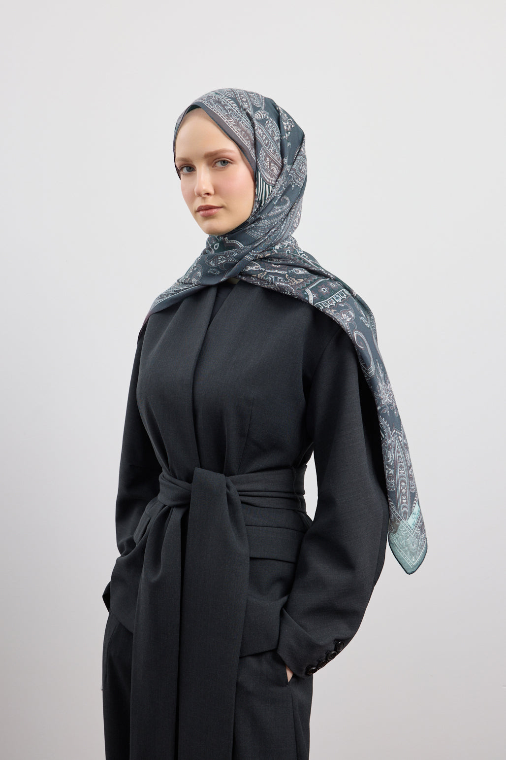 Pamuk Şal Shadow Gri