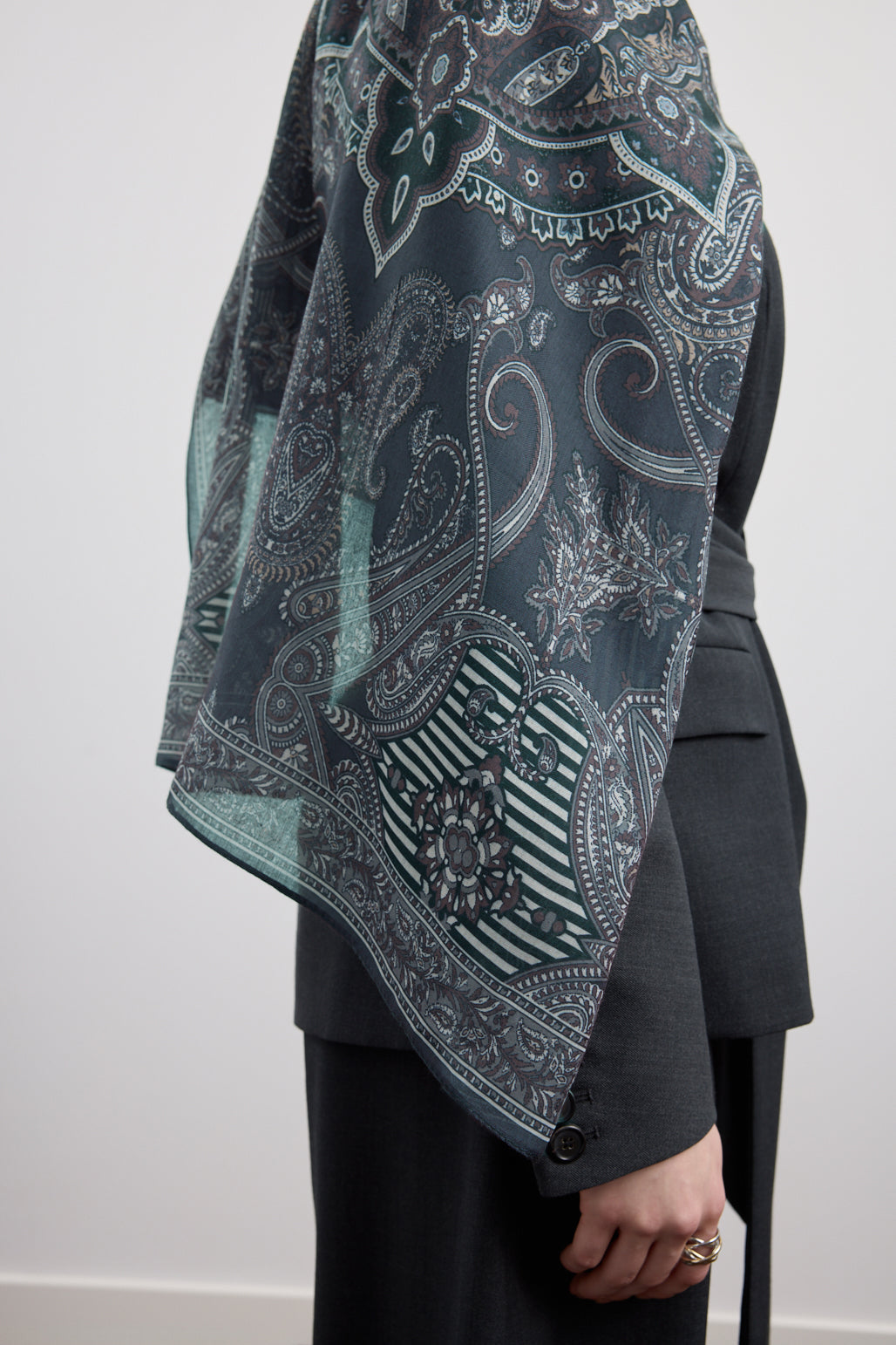 Pamuk Şal Shadow Gri