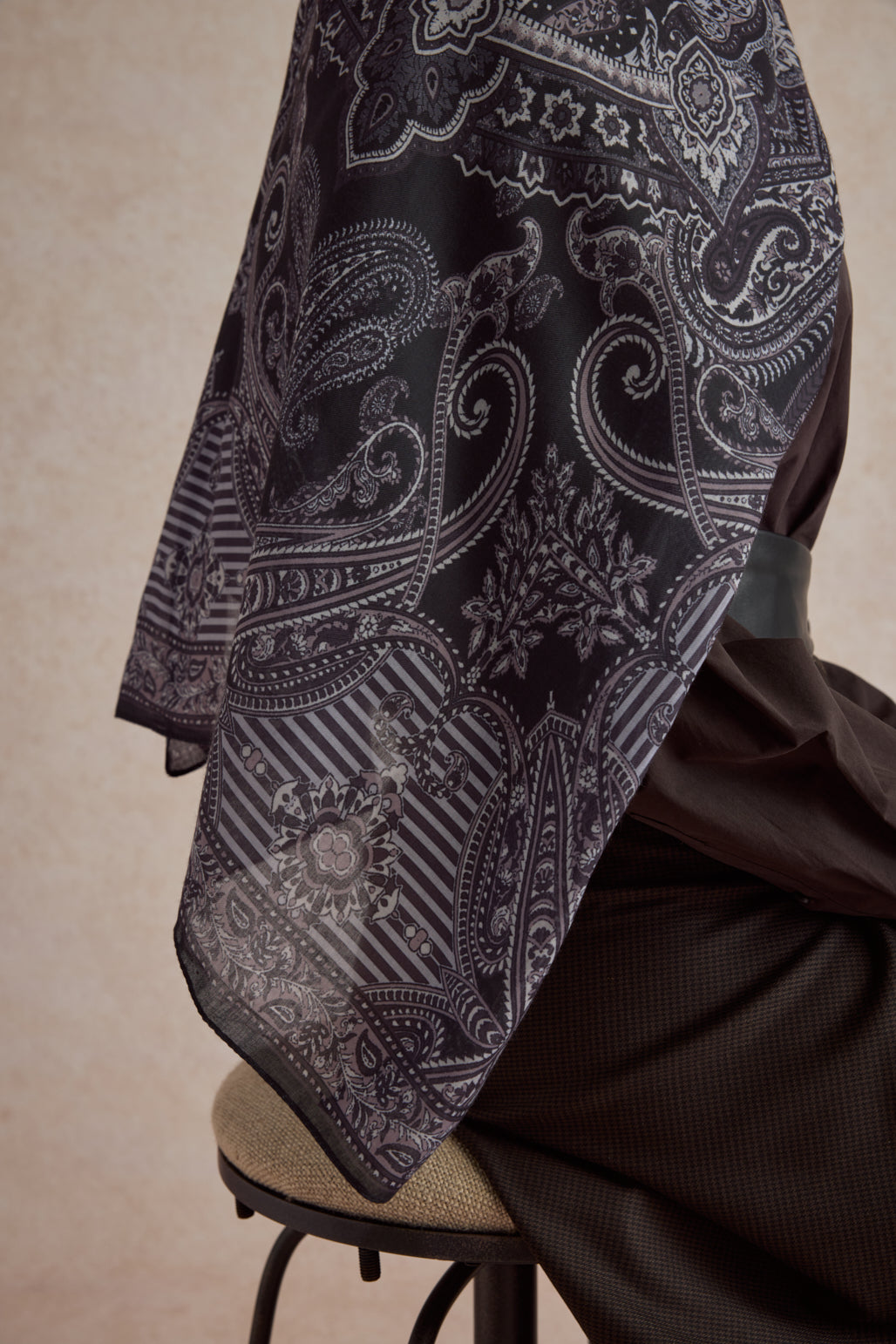 Pamuk Şal Shadow Koyu Mor