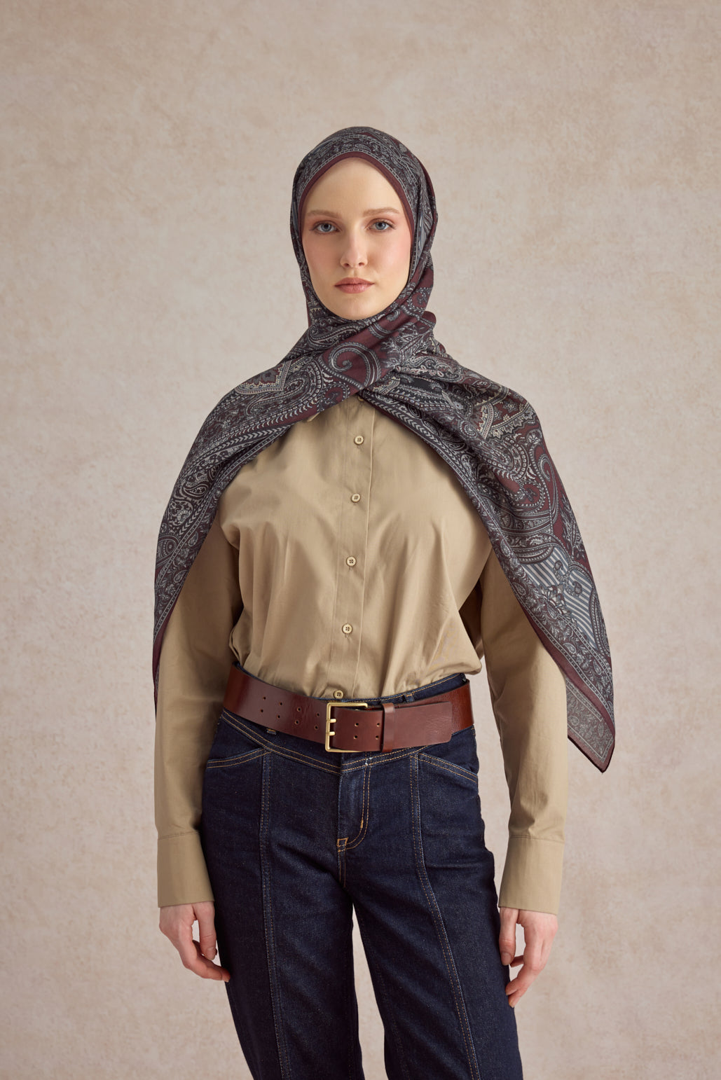 Pamuk Şal Shadow Mürdüm