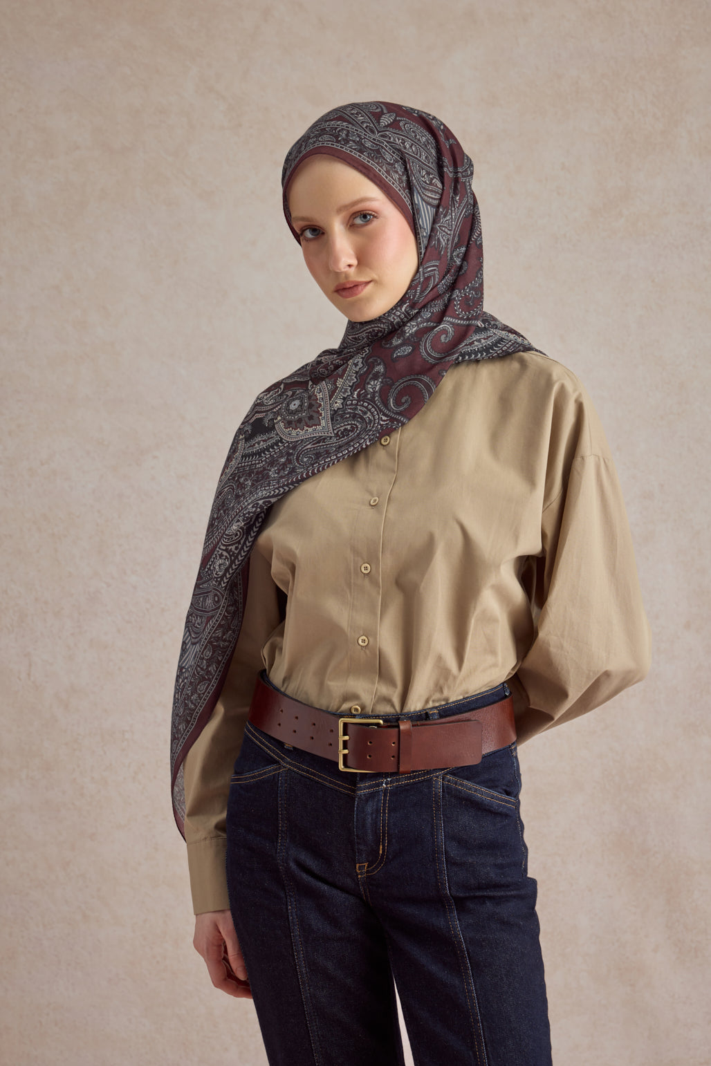 Pamuk Şal Shadow Mürdüm