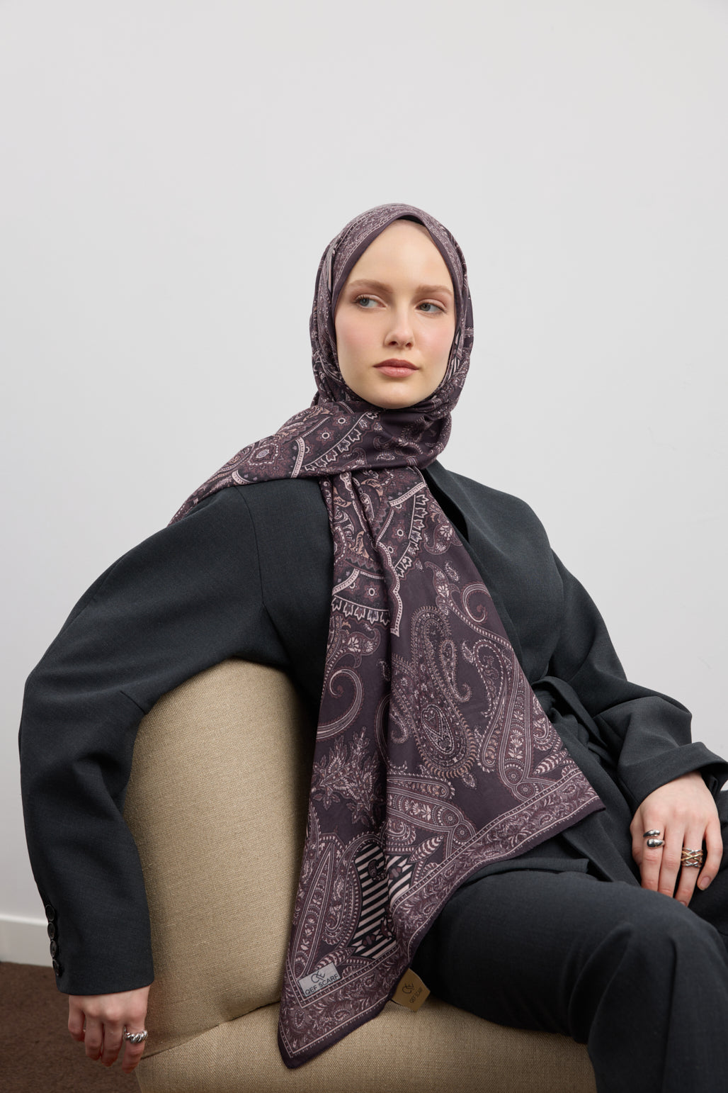 Pamuk Şal Shadow Mürdüm Eriği