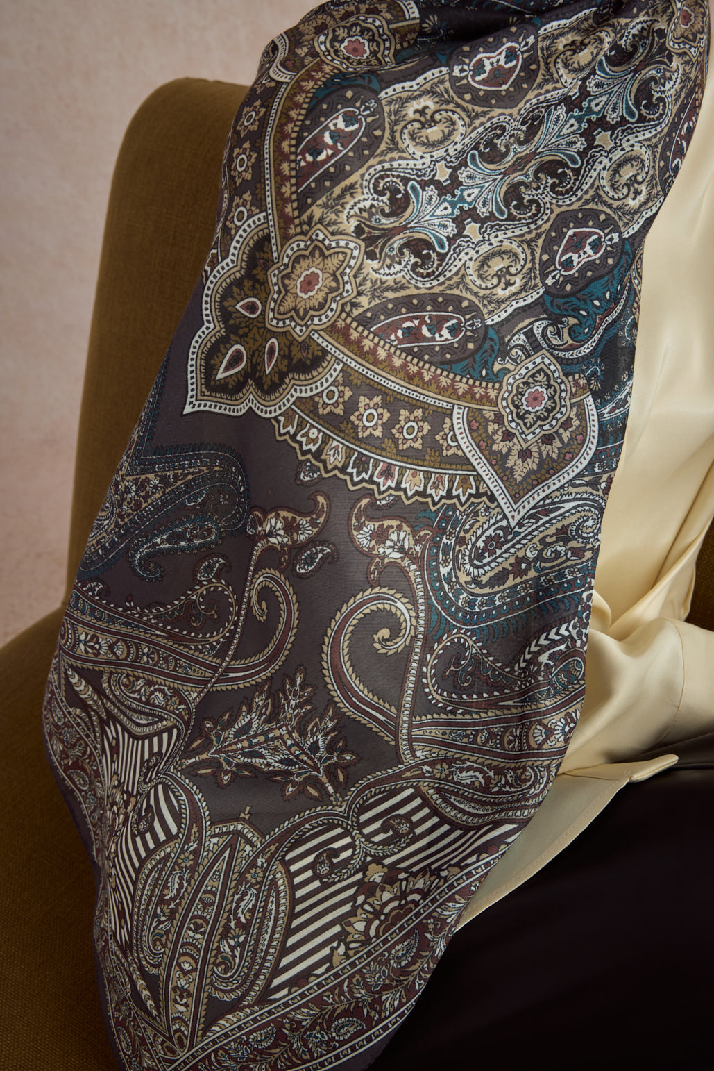 Pamuk Şal Shadow Olive