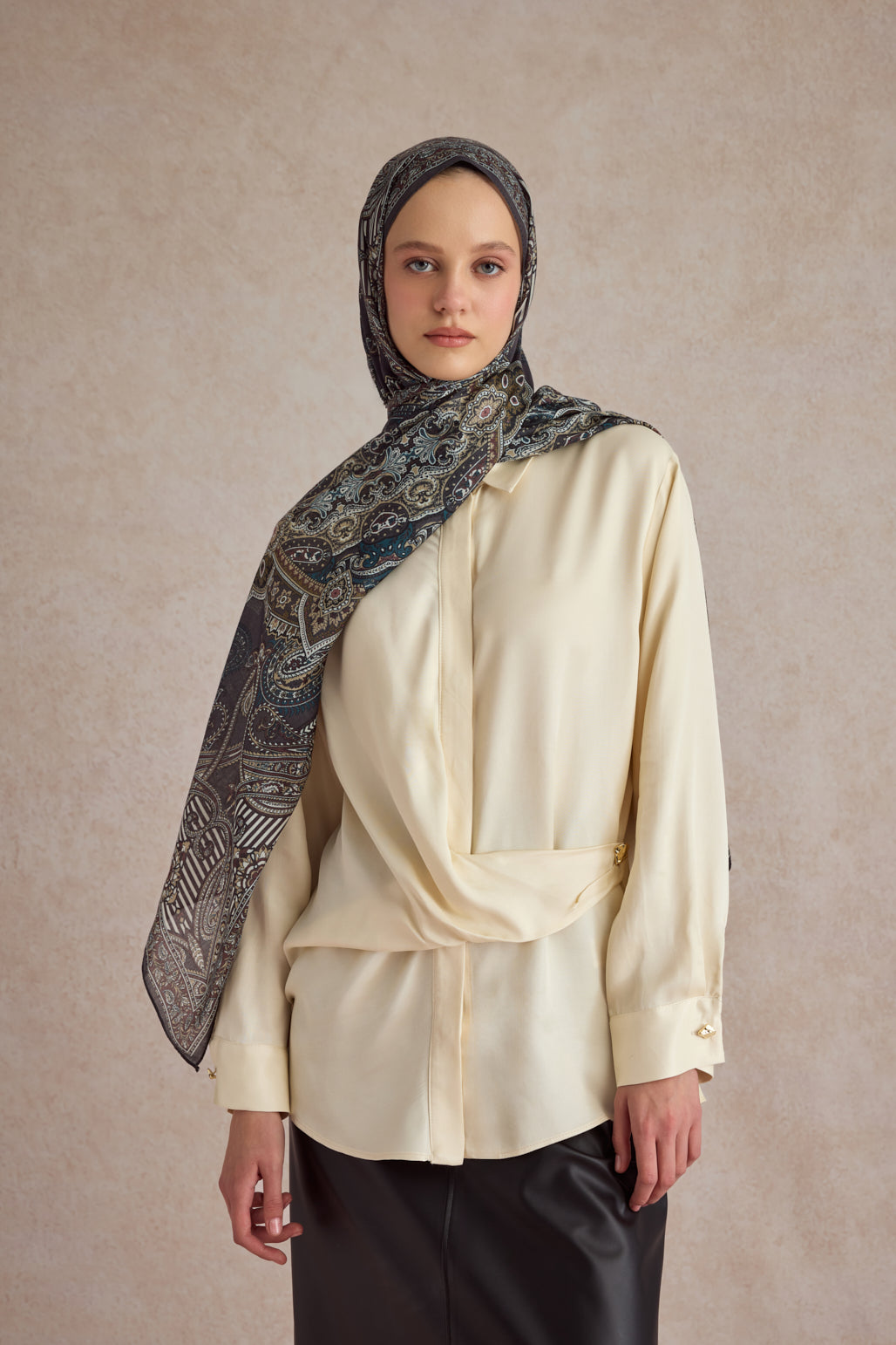 Pamuk Şal Shadow Olive