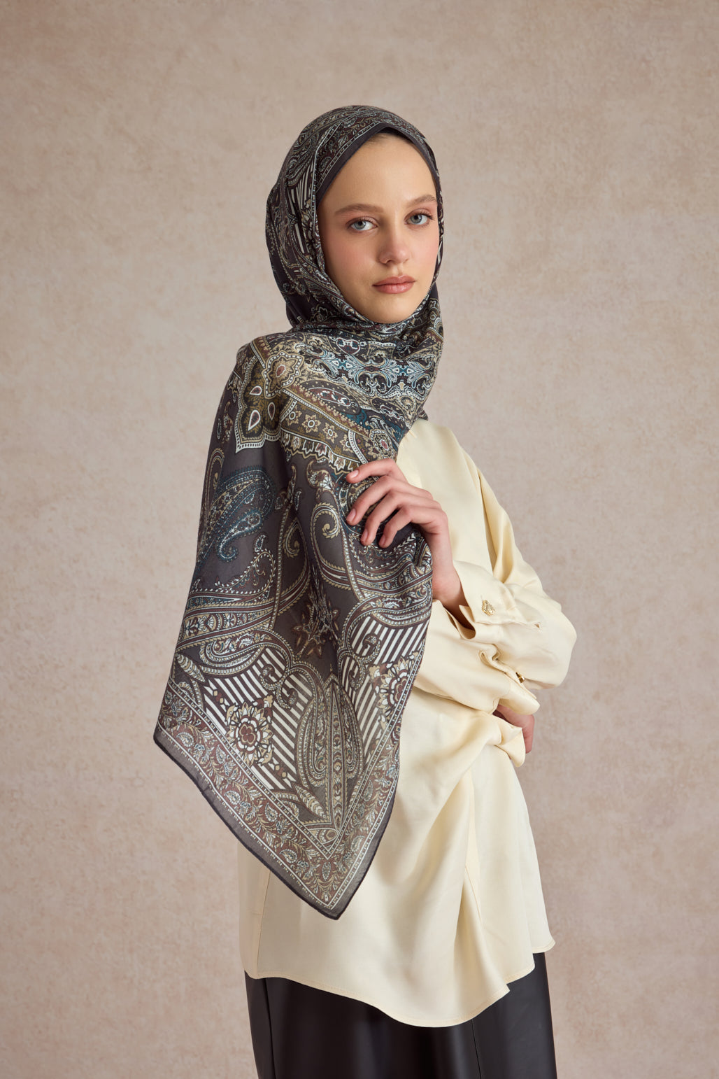 Pamuk Şal Shadow Olive