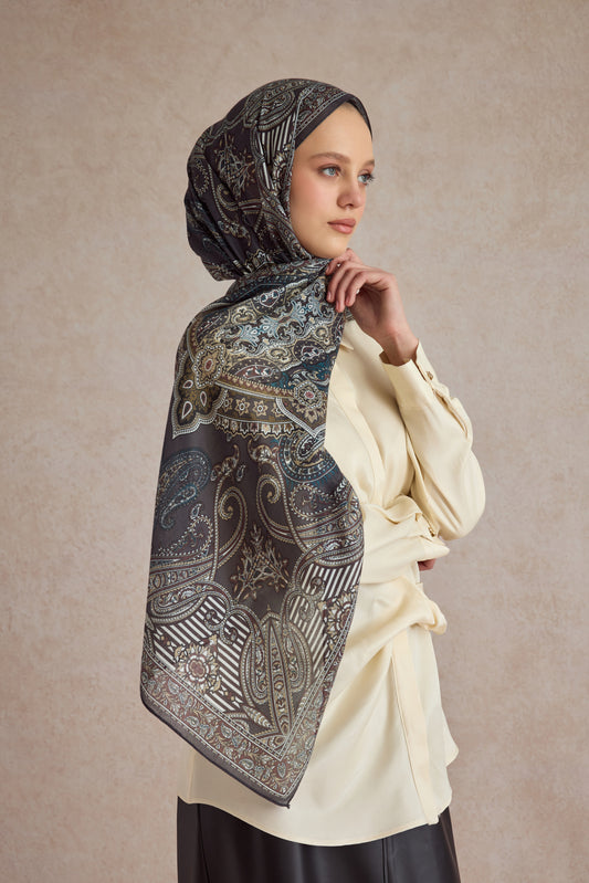 Pamuk Şal Shadow Olive