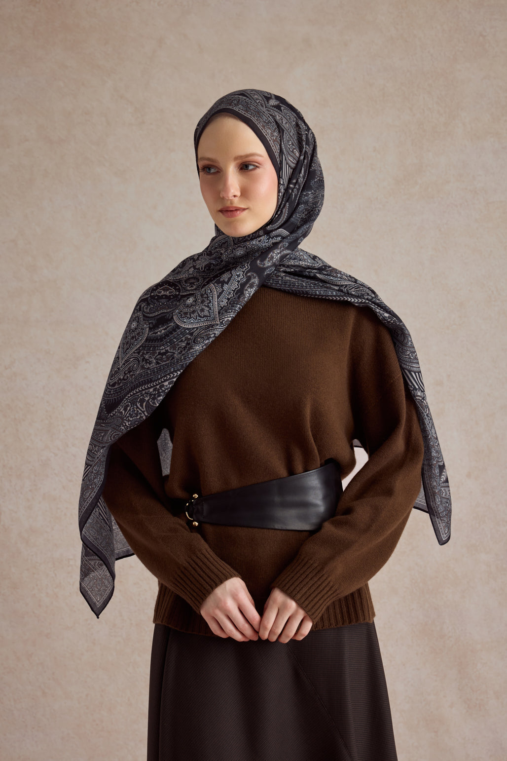 Pamuk Şal Shadow Siyah