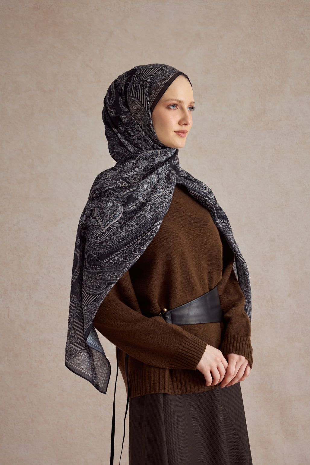 Pamuk Şal Shadow Siyah