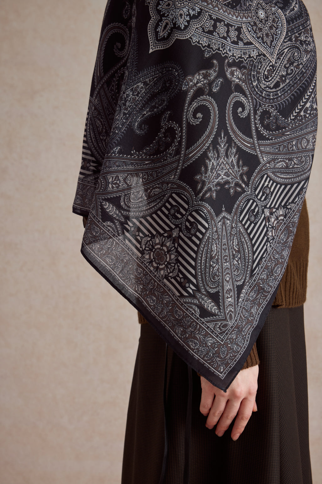 Pamuk Şal Shadow Siyah