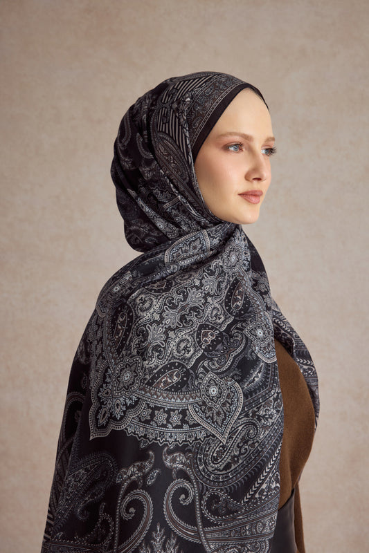 Pamuk Şal Shadow Siyah