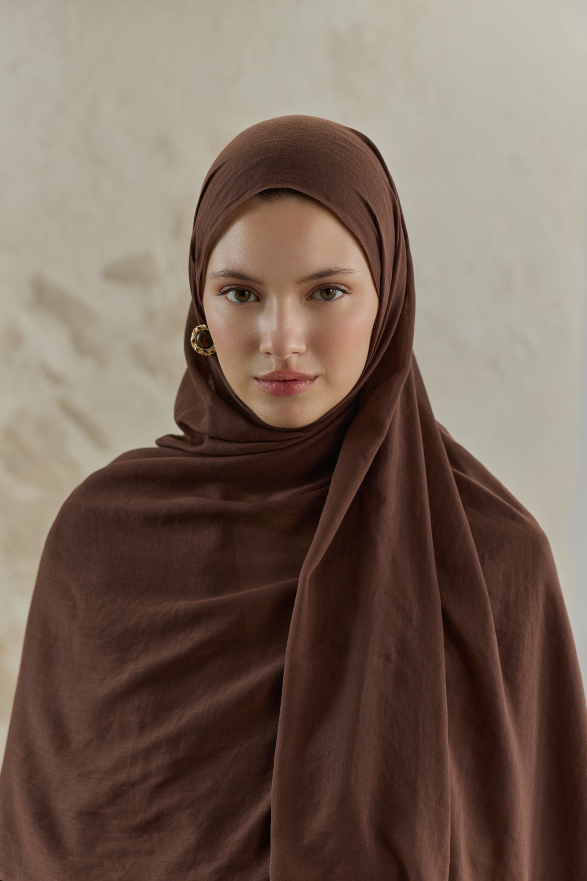 Soft Line Pamuk Şal Acı Kahve